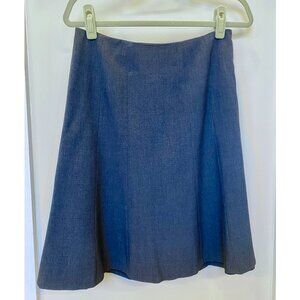 CALVIN KLEIN Lined Gray Fit Flare A-Line Stretch Skirt